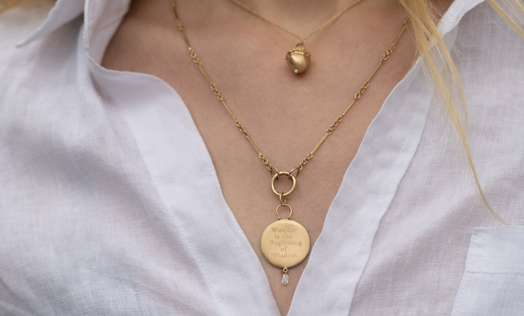 Wonder is the Beginning of Wisdom Pendant