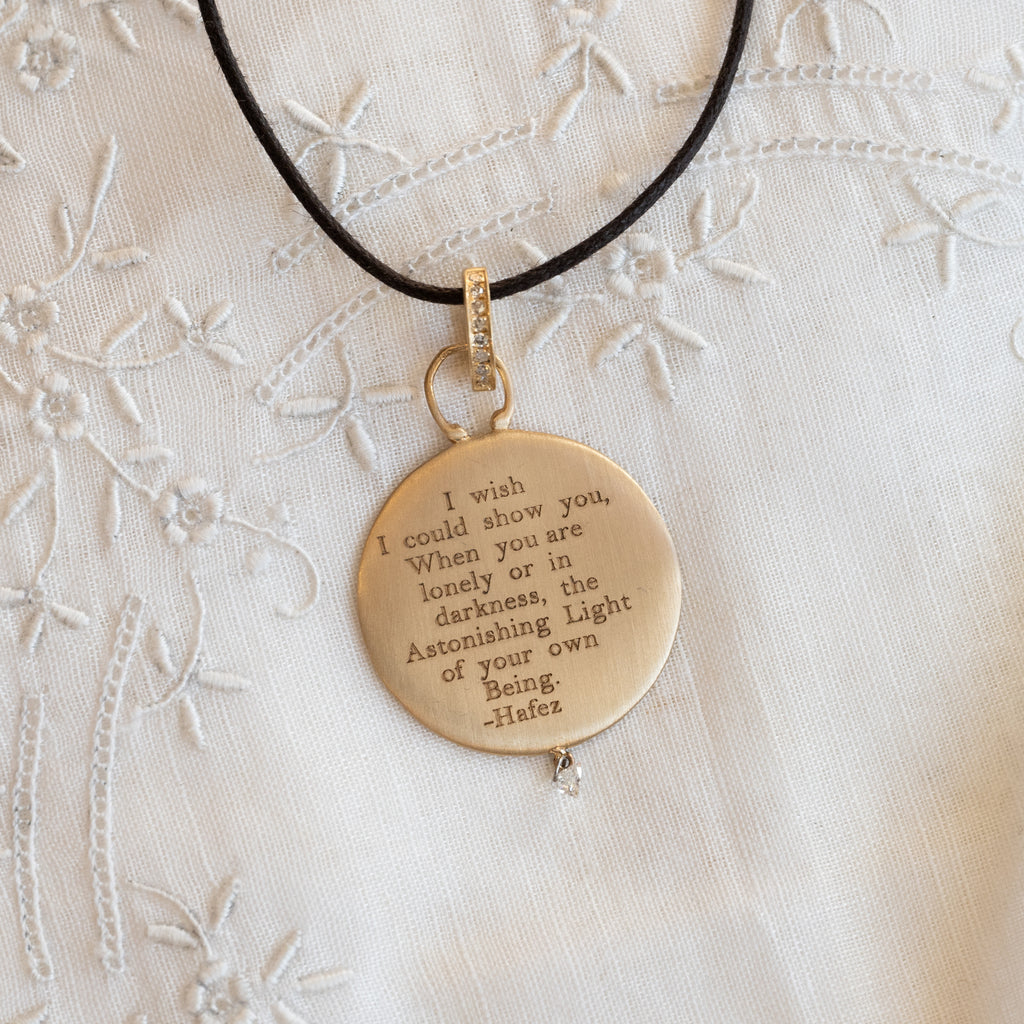 Hafiz Quote Pendant