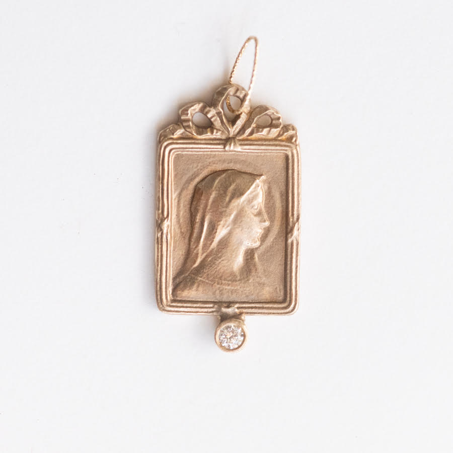 Mary square frame pendant - Joanie Schwarz